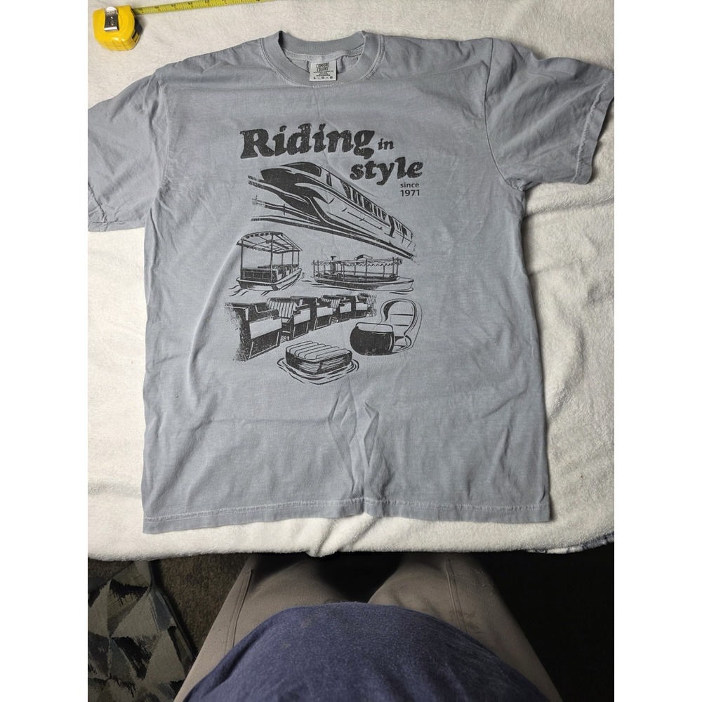 Comfort Colors Riding in Style Since 1971 Graphic T Shirt Gray Large